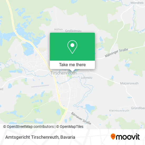 Карта Amtsgericht Tirschenreuth
