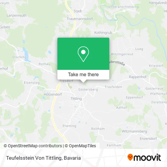 Карта Teufelsstein Von Tittling