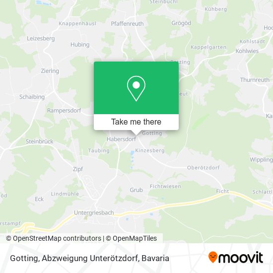 Gotting, Abzweigung Unterötzdorf map