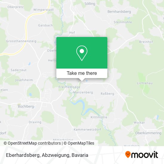 Карта Eberhardsberg, Abzweigung