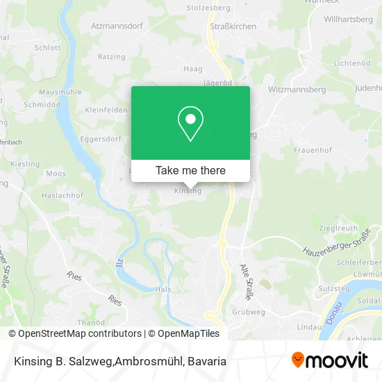 Карта Kinsing B. Salzweg,Ambrosmühl