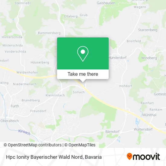 Карта Hpc Ionity Bayerischer Wald Nord