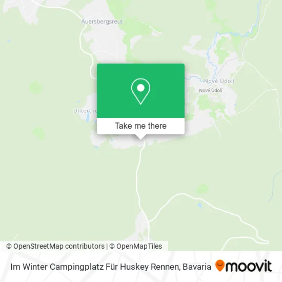 Карта Im Winter Campingplatz Für Huskey Rennen
