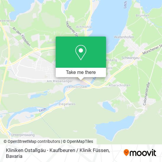 Kliniken Ostallgäu - Kaufbeuren / Klinik Füssen map