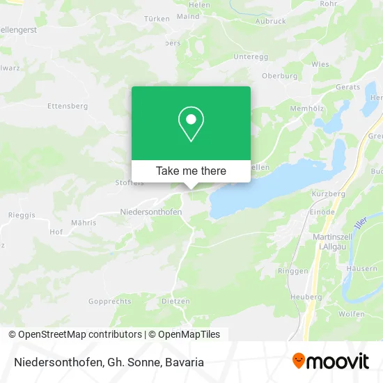 Карта Niedersonthofen, Gh. Sonne