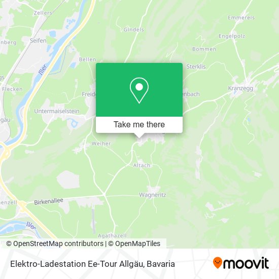 Elektro-Ladestation Ee-Tour Allgäu map