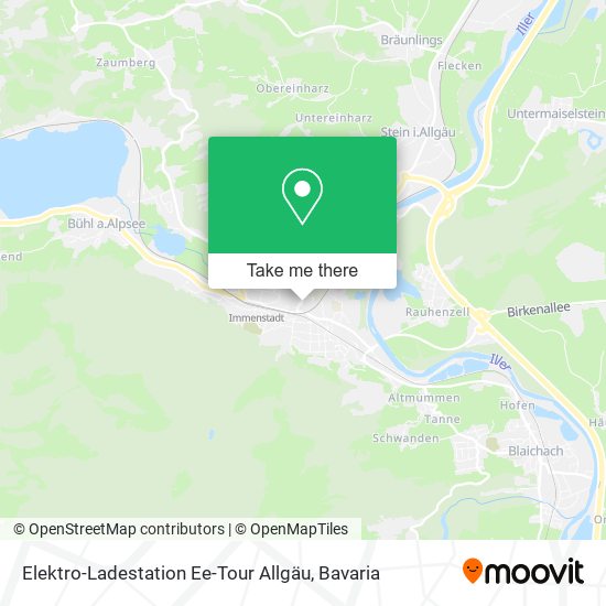 Карта Elektro-Ladestation Ee-Tour Allgäu