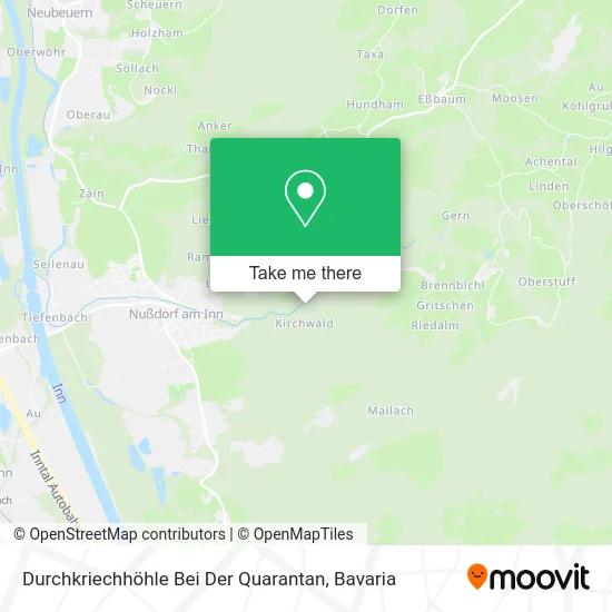 Карта Durchkriechhöhle Bei Der Quarantan