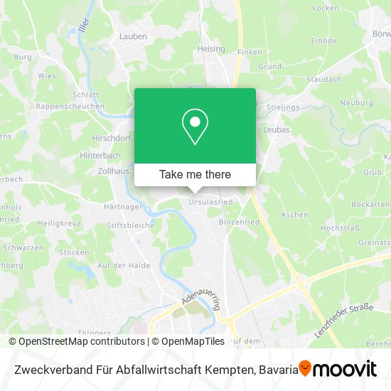 Zweckverband Für Abfallwirtschaft Kempten map
