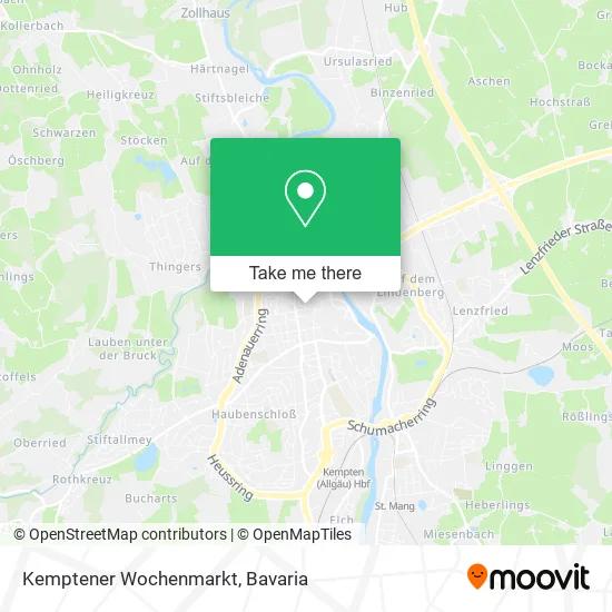 Карта Kemptener Wochenmarkt
