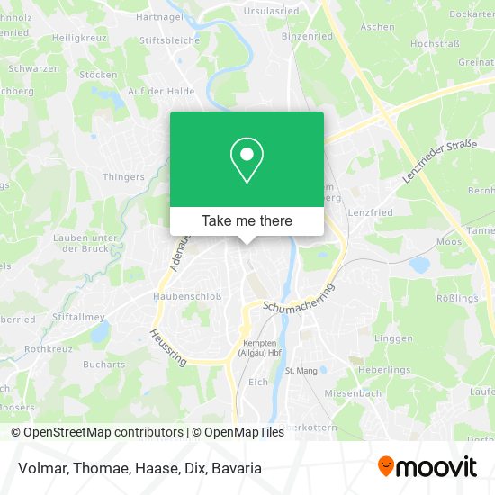 Volmar, Thomae, Haase, Dix map