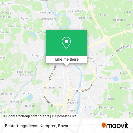 Bestattungsdienst Kempten map