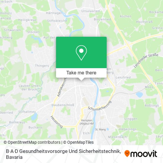 B·A·D Gesundheitsvorsorge Und Sicherheitstechnik map