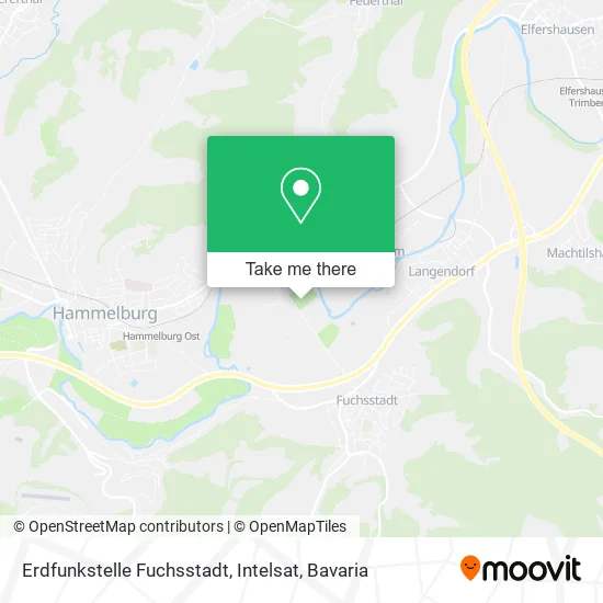 Карта Erdfunkstelle Fuchsstadt, Intelsat