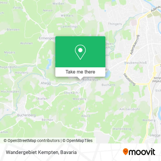 Карта Wandergebiet Kempten