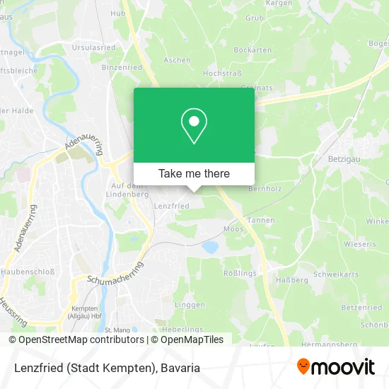 Карта Lenzfried (Stadt Kempten)