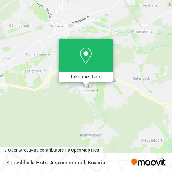 Карта Squashhalle Hotel Alexandersbad