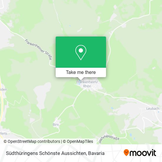Südthüringens Schönste Aussichten map