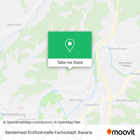 Карта Sendemast Erdfunkstelle Fuchsstadt