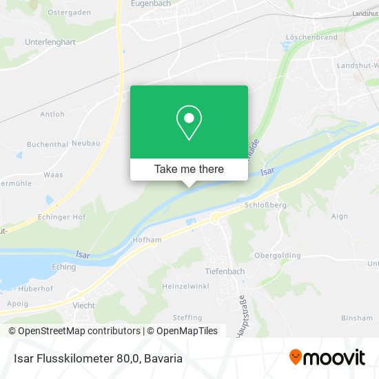 Isar Flusskilometer 80,0 map