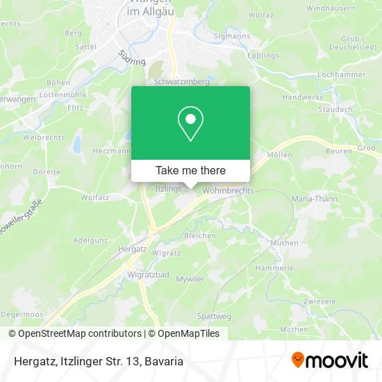 Карта Hergatz, Itzlinger Str. 13