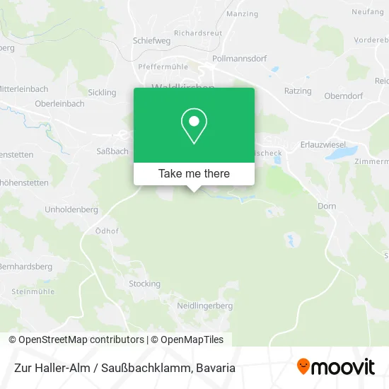 Карта Zur Haller-Alm / Saußbachklamm