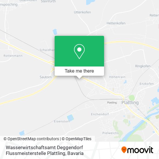 Карта Wasserwirtschaftsamt Deggendorf Flussmeisterstelle Plattling
