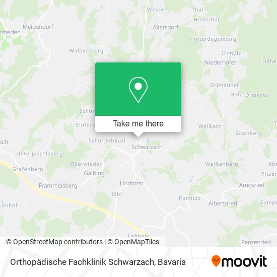 Карта Orthopädische Fachklinik Schwarzach