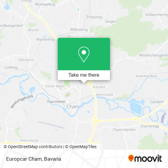 Europcar Cham map