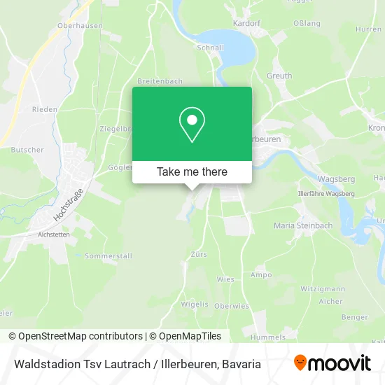 Карта Waldstadion Tsv Lautrach / Illerbeuren