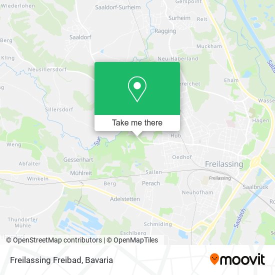 Карта Freilassing Freibad