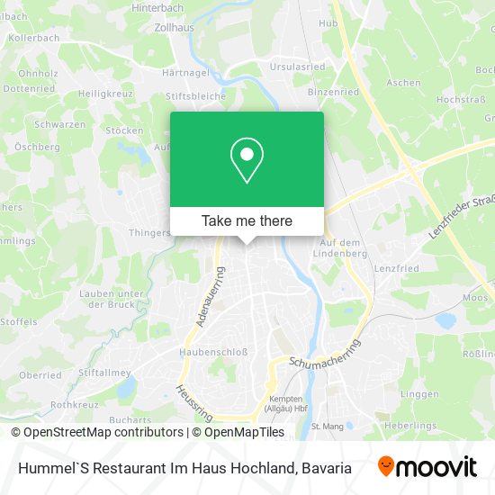 Hummel`S Restaurant Im Haus Hochland map