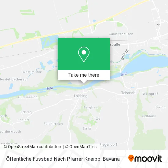 Карта Öffentliche Fussbad Nach Pfarrer Kneipp