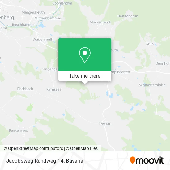 Карта Jacobsweg Rundweg 14