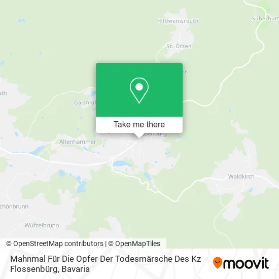 Карта Mahnmal Für Die Opfer Der Todesmärsche Des Kz Flossenbürg