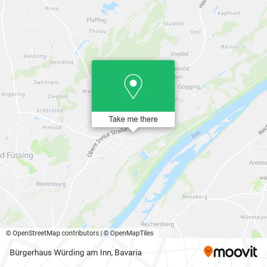 Карта Bürgerhaus Würding am Inn