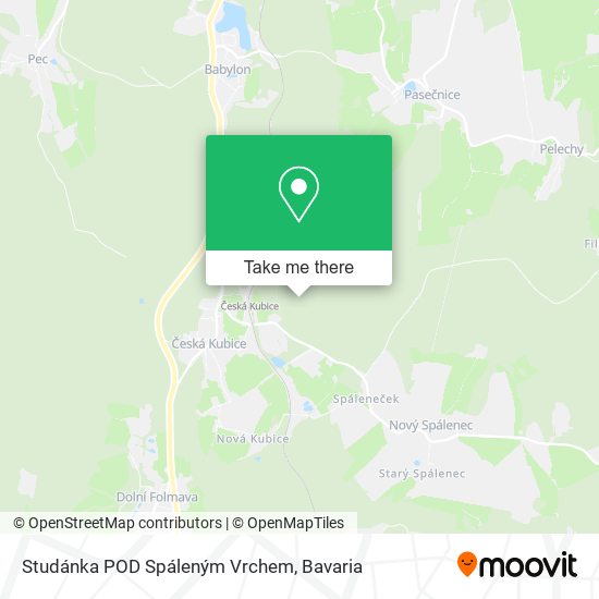 Studánka POD Spáleným Vrchem map