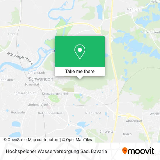 Карта Hochspeicher Wasserversorgung Sad