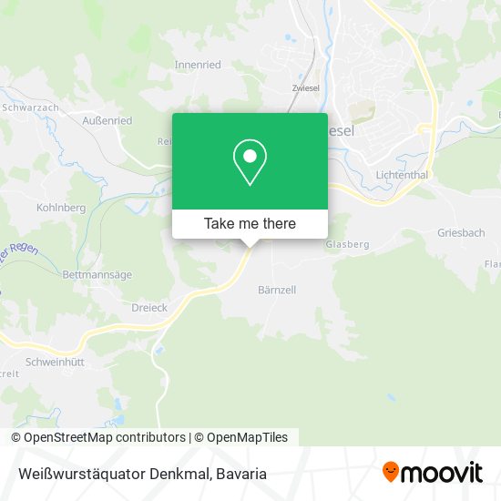 Карта Weißwurstäquator Denkmal