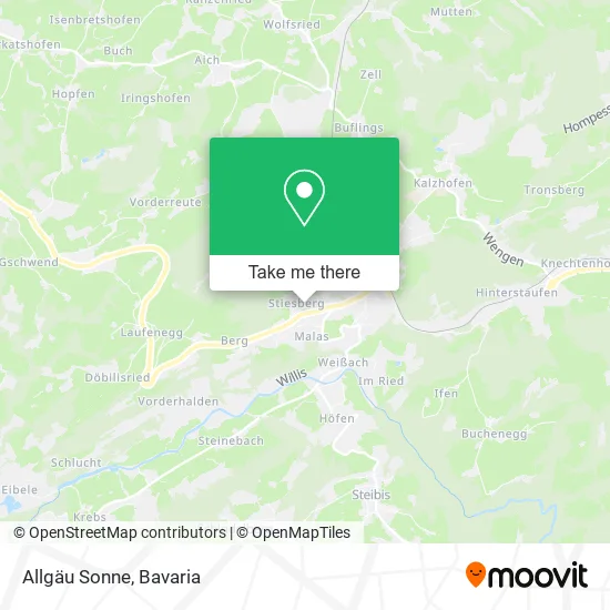 Карта Allgäu Sonne