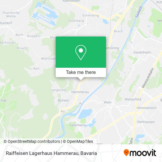 Raiffeisen Lagerhaus Hammerau map