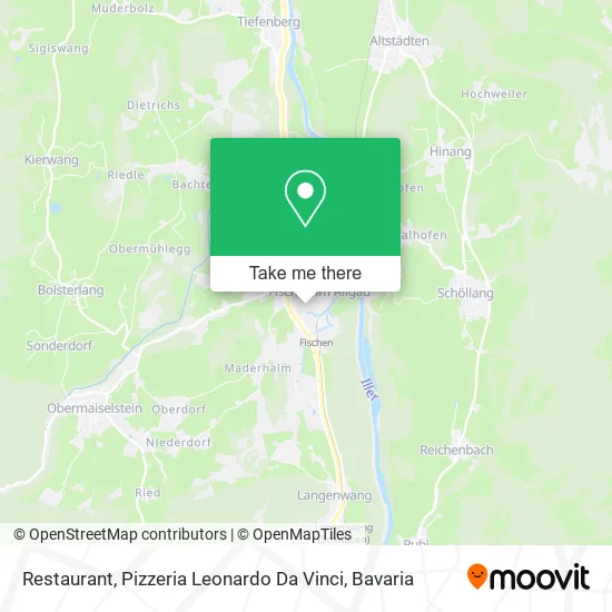 Карта Restaurant, Pizzeria Leonardo Da Vinci