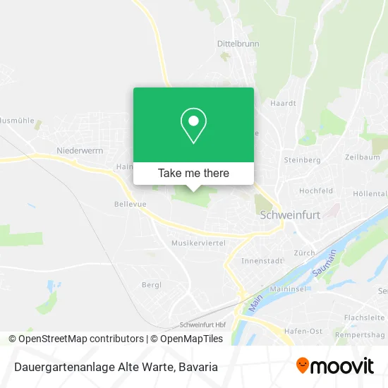 Карта Dauergartenanlage Alte Warte