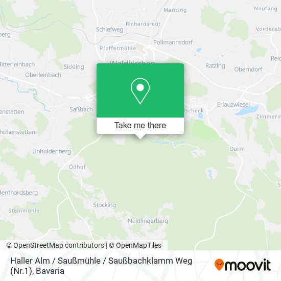 Haller Alm / Saußmühle / Saußbachklamm Weg (Nr.1) map
