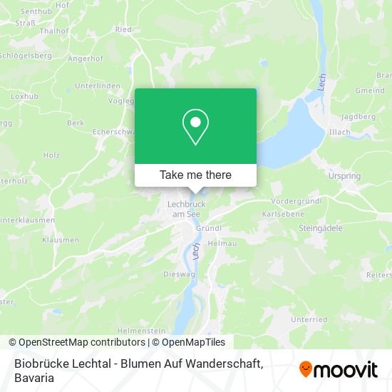 Biobrücke Lechtal - Blumen Auf Wanderschaft map