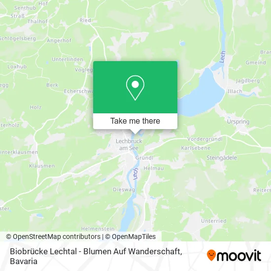 Карта Biobrücke Lechtal - Blumen Auf Wanderschaft