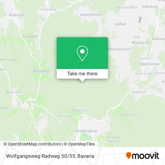 Wolfgangsweg-Radweg 50/55 map
