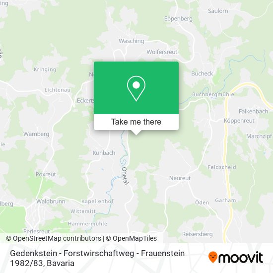 Gedenkstein - Forstwirschaftweg - Frauenstein 1982 / 83 map