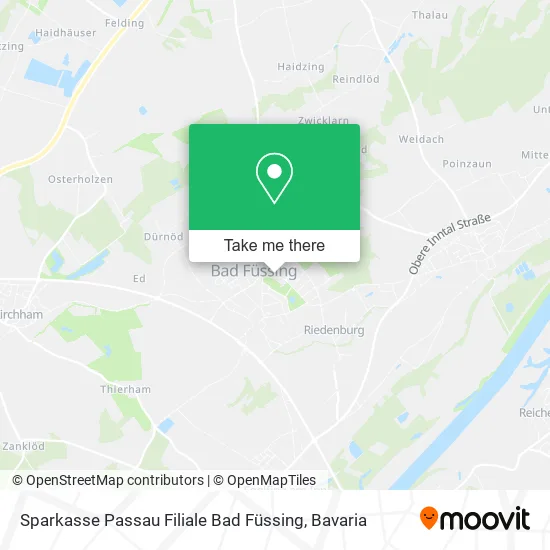 Карта Sparkasse Passau Filiale Bad Füssing