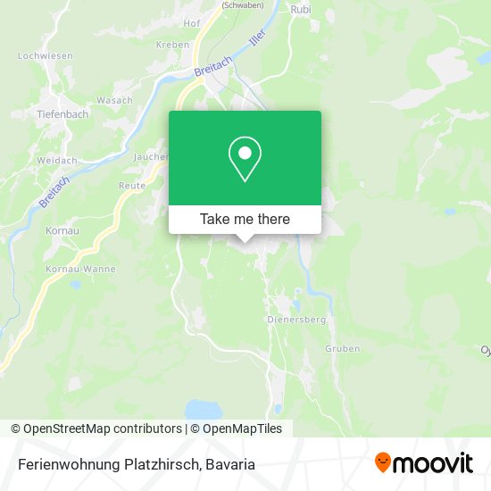 Ferienwohnung Platzhirsch map